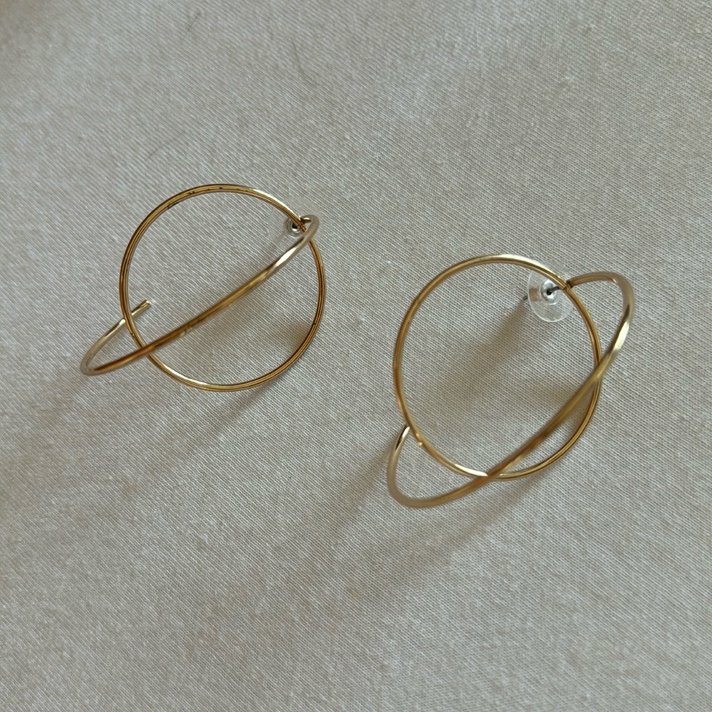 Gold hoop earrings